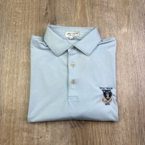 Peter Millar Summer Comfort Golf Polo Shirt Royal Troon 1878 Mens Size M Medium